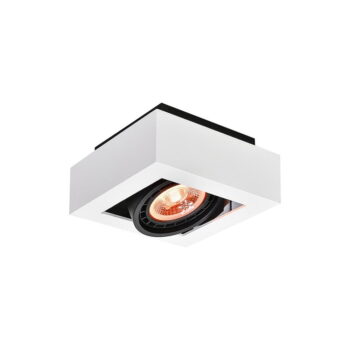 Biele stropné svietidlo s kovovým tienidlom 18,5x18,5 cm Loid – GTV