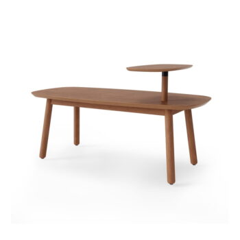 Hnedý konferenčný stolík z bukového dreva 56x120 cm Swivo – Umbra - Image 5