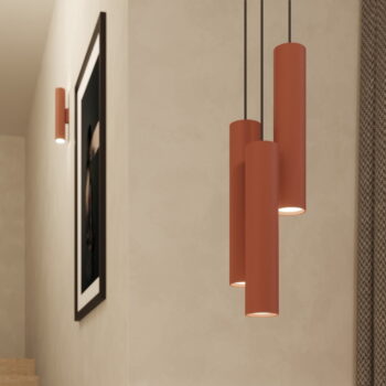 Závesné svietidlo v tehlovej farbe ø 19,5 cm Castro – Nice Lamps - Image 6