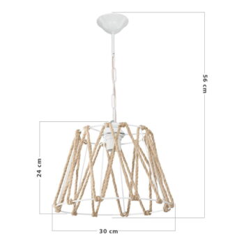 Stropné svietidlo v bielo-prírodnej farbe 55x30 cm – Squid Lighting - Image 4