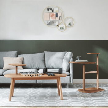 Hnedý konferenčný stolík z bukového dreva 56x120 cm Swivo – Umbra - Image 8