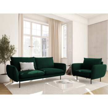 Tmavozelená zamatová pohovka 160 cm Vienna – Cosmopolitan Design - Image 5