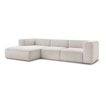 Béžová rohová pohovka z textílie buklé (ľavý roh) Zephyr – Bobochic Paris – Obrázok 6