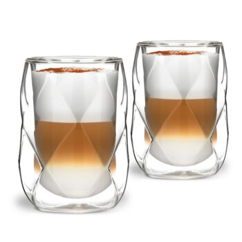 Súprava 2 dvojstenných pohárov na latté Vialli Design Geo, 350 ml - Image 6
