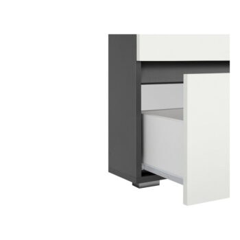 Bielo–antracitová skrinka pod umývadlo 80x55 cm Wisla – Støraa - Image 8