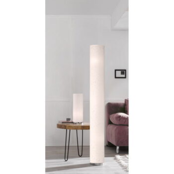Biela stojacia lampa s textilným tienidlom (výška  156 cm) Thor – Fischer & Honsel - Image 3
