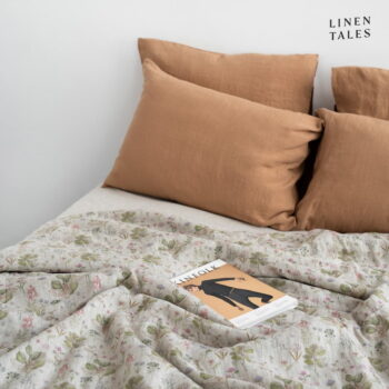 Ľanový prešívaný pléd v prírodnej farbe 200x220 cm Botany 2 & Melange – Linen Tales - Image 2