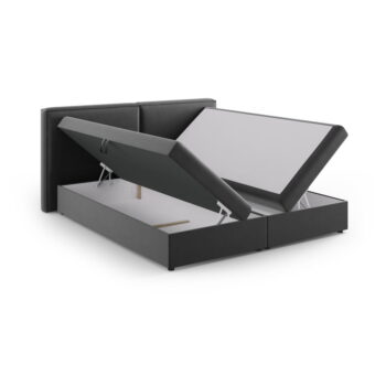 Tmavosivá boxspring posteľ s úložným priestorom 160x200 cm Arendal – Cosmopolitan Design - Image 3