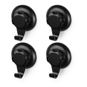 Súprava 4 čiernych samodržiacich nástenných háčikov Compactor Bestlock Black Small Hooks, ⌀ 5,4 cm - Image 7