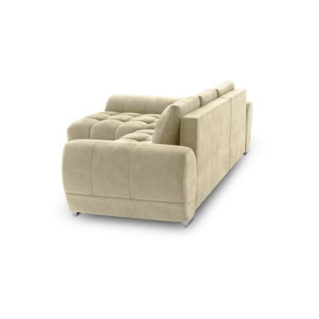 Béžová rozkladacia rohová pohovka so zamatovým poťahom Windsor & Co Sofas Nuage, ľavý roh - Image 3