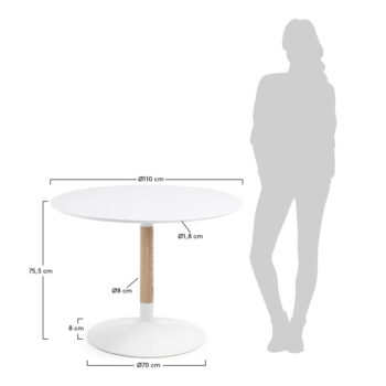 Jedálenský stôl Kave Home Tic, ⌀ 110 cm - Image 4