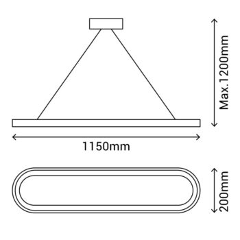 Biele závesné svietidlo SULION Scale, výška 120 cm - Image 6