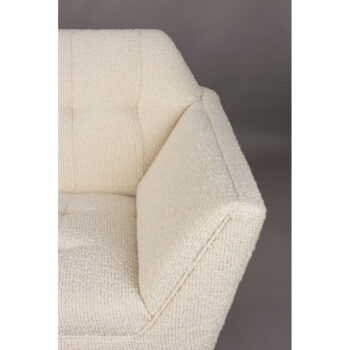 Biele kreslo z textílie bouclé Kate – Dutchbone - Image 2