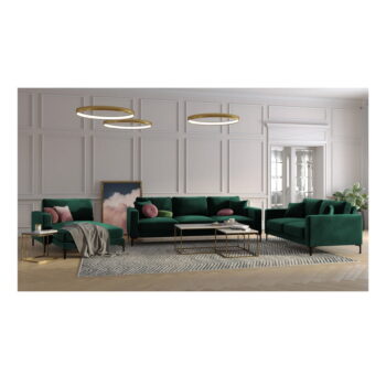 Tyrkysovomodrá zamatová pohovka Kooko Home Harmony, 158 cm - Image 4