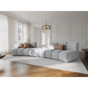 Svetlosivá pohovka 367 cm Lupine – Micadoni Home – Obrázok 5