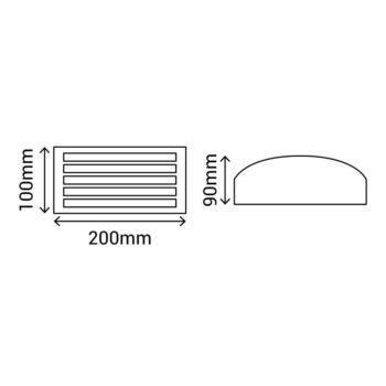 Nástenné vonkajšie svietidlo (výška 10 cm) – SULION - Image 4