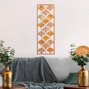 Kovová nástenná dekorácia 32x90 cm Gingko – Wallity – Obrázok 2