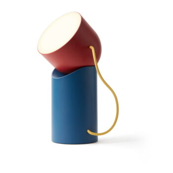 Červeno-modrá LED stolná lampa (výška 14 cm) Orbe – Lexon