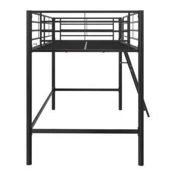 Čierna vyvýšená detská posteľ 90x200 cm Jodie – Støraa - Image 2