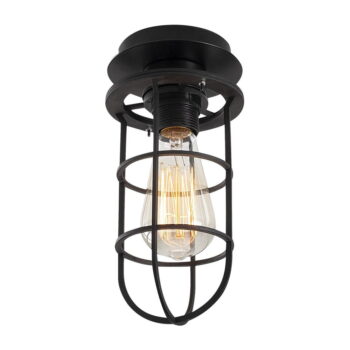 Čierne stropné svietidlo s kovovým tienidlom ø 12 cm Kimil – Opviq lights