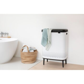 Biely kovový kôš na bielizeň 90 l Bo Hi – Brabantia - Image 2