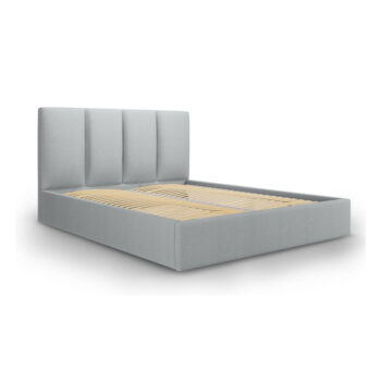 Svetlosivá dvojlôžková posteľ Mazzini Beds Juniper, 160 x 200 cm