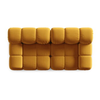 Žltá zamatová pohovka 188 cm Bellis – Micadoni Home – Obrázok 4