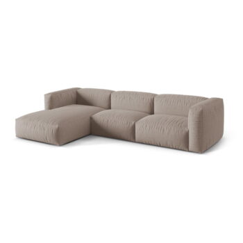 Béžová modulárna rohová pohovka (ľavý roh) Martina – Micadoni Home - Image 3