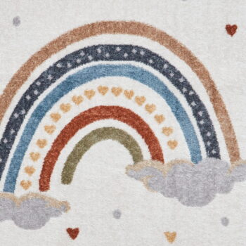 Krémovobiely detský koberec 80x150 cm Vida Rainbow – Think Rugs - Image 3