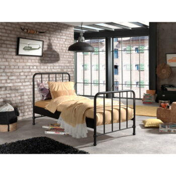 Sivá kovová detská posteľ 90x200 cm BRONXX – Vipack - Image 2