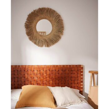 Čelo postele z týkového dreva a z kože Kave Home Calixta, 153 x 110 cm - Image 2