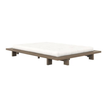 Hnedá dvojlôžková posteľ z borovicového dreva s roštom 180x200 cm Japan – Karup Design - Image 3