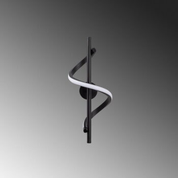 Čierne LED nástenné svietidlo ø 7 cm Likma – Opviq lights - Image 2