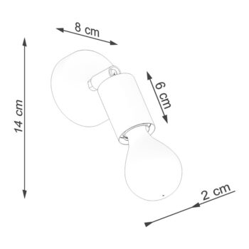 Čierne nástenné svietidlo ø 6 cm Brando – Nice Lamps - Image 6