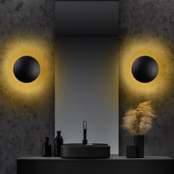 LED nástenné svietidlo v čiernej a medenej farbe ø 25 cm Yosma – Opviq lights - Image 6