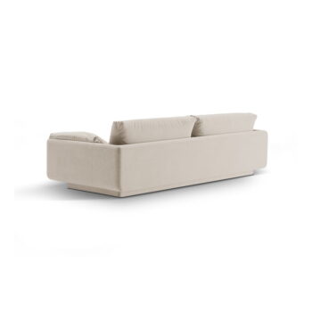 Biela pohovka z textílie bouclé 250 cm Torino – Micadoni Home - Image 3
