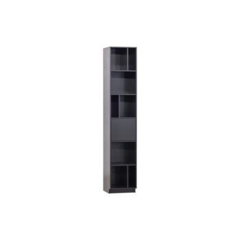 Čierna modulárna knižnica z borovicového dreva 40x210 cm Finca – WOOOD - Image 4
