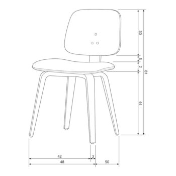 Čierna jedálenská stolička Classis – vtwonen - Image 7
