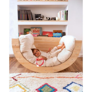 Biele/prírodné detské kresielko Montessori – Little Nice Things - Image 9