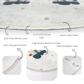 Krémovobiely detský koberec ø 80 cm Comfort – Mila Home - Image 8
