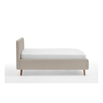 Béžová čalúnená dvojlôžková posteľ s úložným priestorom s roštom 140x200 cm Mattis - Meise Möbel – Obrázok 4