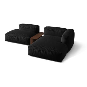 Čierna modulárna rohová pohovka (pravý roh) Martina – Micadoni Home – Obrázok 3