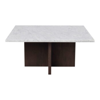 Bielo-hnedý mramorový konferenčný stolík 90x90 cm Brooksville - Rowico – Obrázok 2