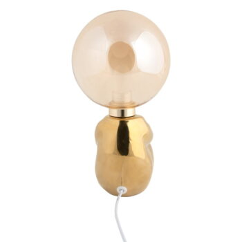LED stmievateľná stolová lampa v zlatej farbe so skleneným tienidlom (výška 22,5 cm) Joey – Leitmotiv – Obrázok 5