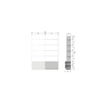 Svetlosivá modulárna knižnica z borovicového dreva 78x200 cm Madu – WOOOD – Obrázok 4