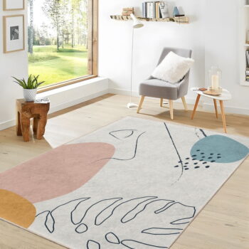 Krémový prateľný koberec 120x180 cm Abstract Shapes – Mila Home - Image 7