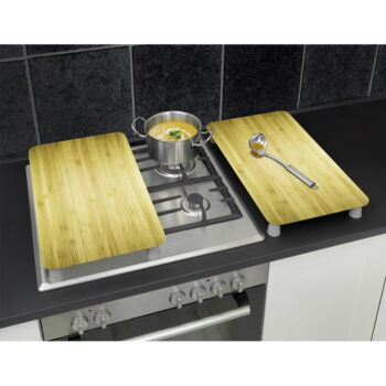 Kryty na sporák z tvrdeného skla v súprave 2 ks 52x30 cm Wooden – Maximex – Obrázok 2