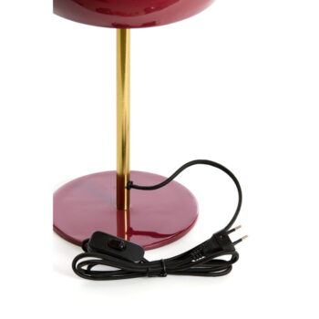 Vínovočervená stolová lampa s kovovým tienidlom (výška  40 cm) Surin – Light & Living - Image 6