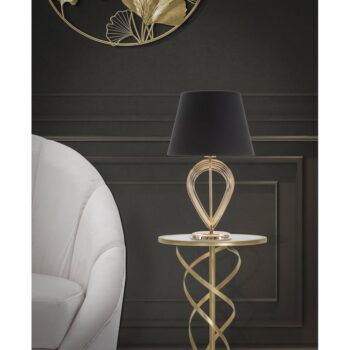 Čierna stolová lampa Mauro Ferretti Maxt, ø 32,5 cm – Obrázok 2