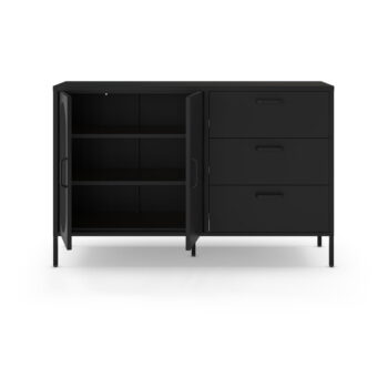 Čierna komoda 140x90 cm Diora – Marckeric - Image 4